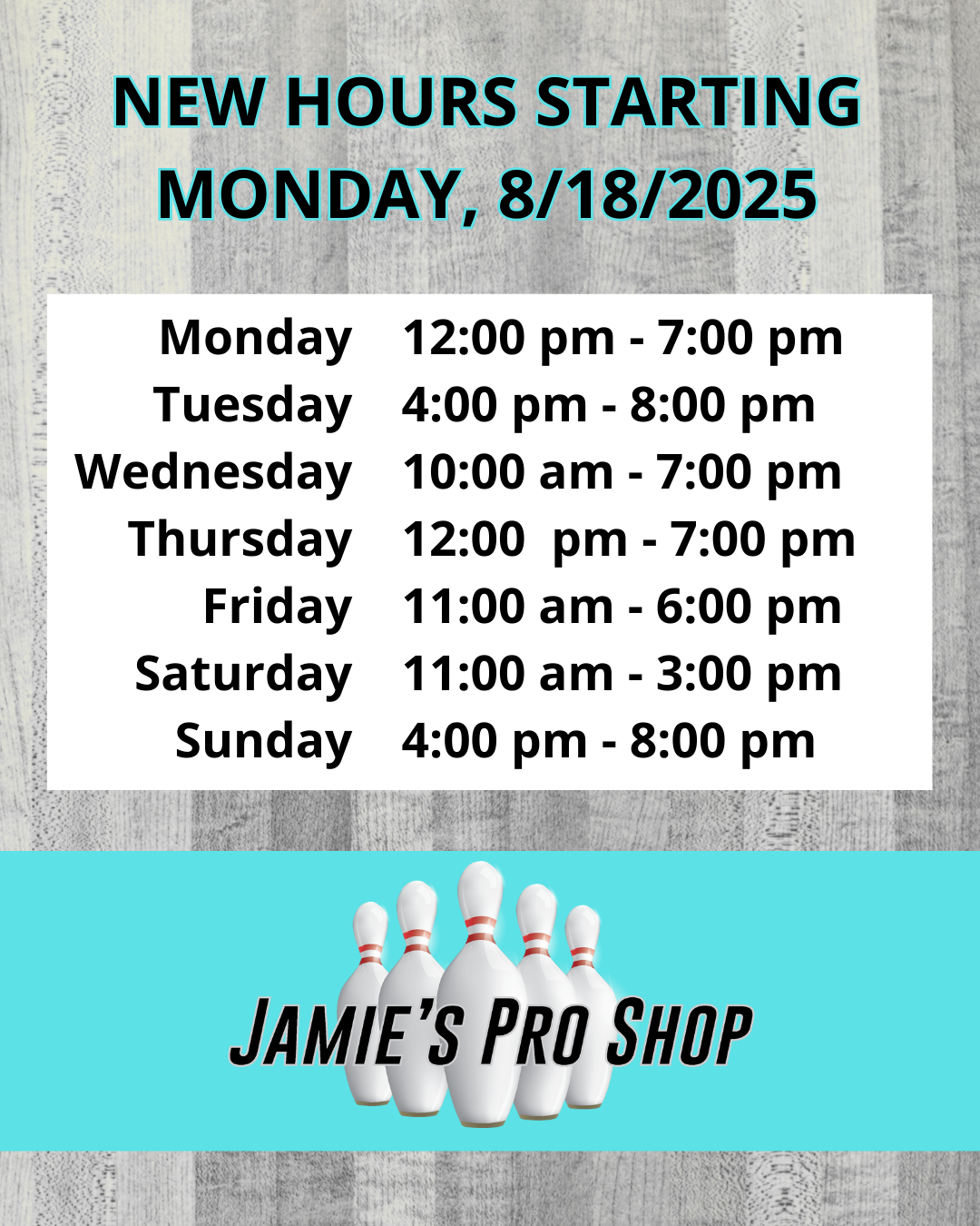JPS.HOURS (6) Falle hours starting August 18 2025