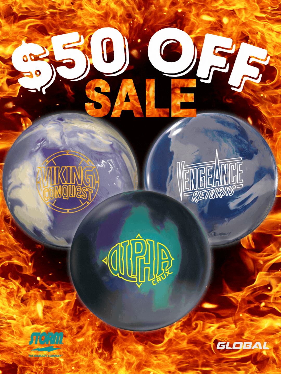 Sept. sale save $50 on select bowling balls