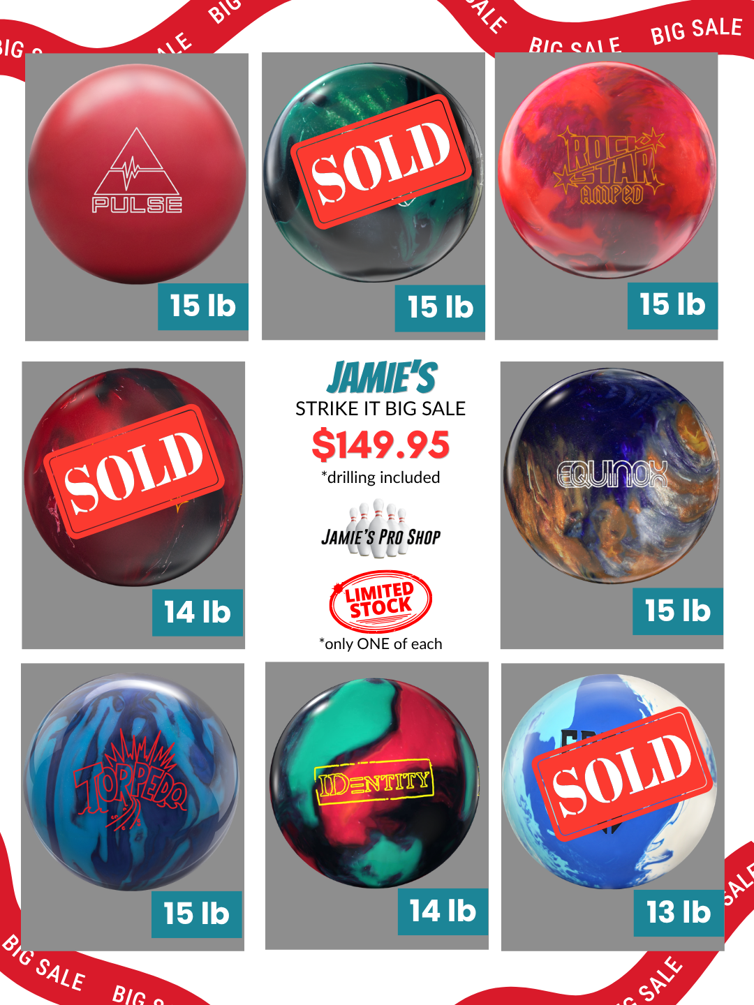 Strike it big sale on select bowling balls